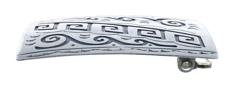 Native American Navajo Sterling Silver Water Wave Belt Buckle JX124344